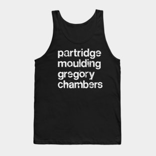 XTC Names List Design  / Grunge Faded Style Tank Top